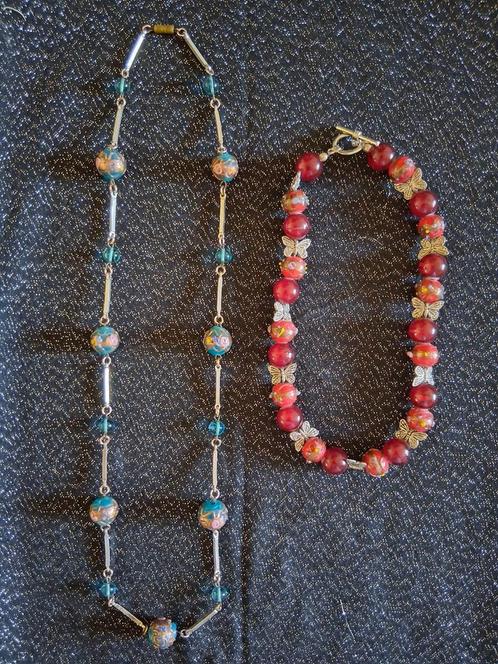 2 vintage Venetiaanse bruidstaart kettingen, Sieraden, Tassen en Uiterlijk, Kettingen, Gebruikt, Overige materialen, Ophalen of Verzenden
