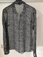 Zwarte transparante blouse | Dept | Maat XS/S, Zwart, Ophalen of Verzenden, Maat 36 (S), Gedragen