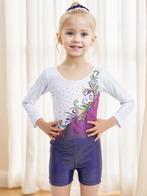 Turnpakje turnbroekje paars 110 116 122 128 134 140 146 152, Paars, Nieuw, Turnpak(je), Kindermaat 122 t/m 140