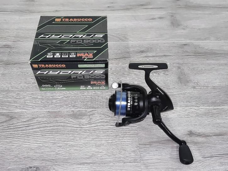 NIEUW Trabucco Hydrus FD 3000 Molen 1-Lager + Lijn, Watersport en Boten, Hengelsport | Witvissen, Nieuw, Molen, Ophalen of Verzenden