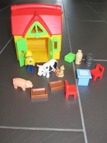 Playmobil 123 meeneem boerderij met dieren, 13 delige set. beschikbaar voor biedingen