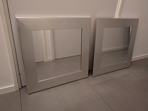 Spiegel zilveren lijst 60x60 (2 stuks), Huis en Inrichting, Woonaccessoires | Spiegels, Zo goed als nieuw, 50 tot 75 cm, Minder dan 100 cm
