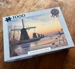Puzzel 1000 stukjes - Kinderdijk in de winter, Ophalen of Verzenden, 500 t/m 1500 stukjes, Zo goed als nieuw, Legpuzzel