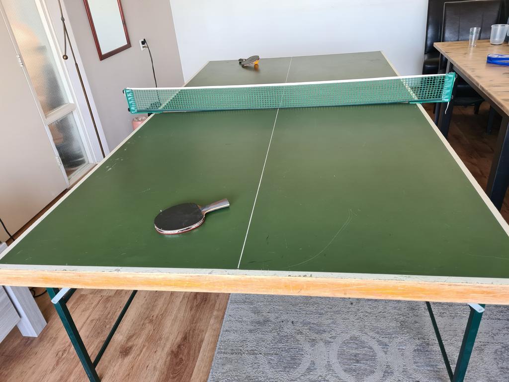 Karakteristieke Cor du Buy Tafeltennistafel – Vintage, Ophalen of Verzenden, Gebruikt, Tafel Indoor, Inklapbaar