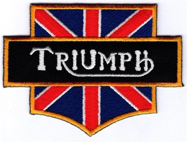 Triumph stoffen opstrijk patch embleem #1, Motoren, Accessoires | Overige, Nieuw, Ophalen of Verzenden