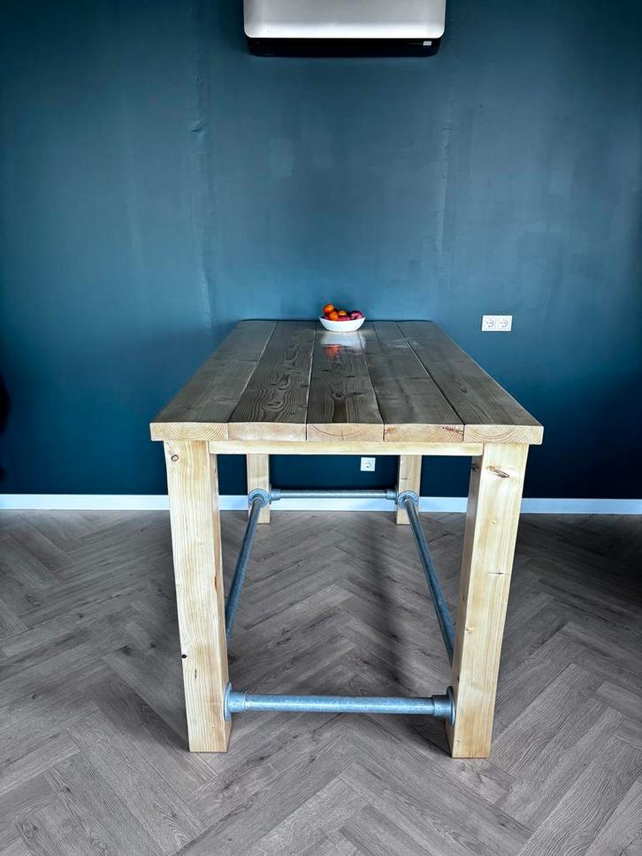 Robuuste statafel, bartafels, stamtafel, Huis en Inrichting, Tafels | Eettafels, Zo goed als nieuw, 50 tot 100 cm, 200 cm of meer