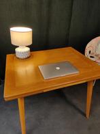 Vintage Houten verlengbare tafel /bureau  + bureaustoel, Huis en Inrichting, Tafels | Eettafels, 50 tot 100 cm, Overige materialen