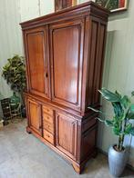 Klassieke Engelse wandkast, servieskast, cabinet, Antiek en Kunst, Antiek | Meubels | Kasten, Ophalen of Verzenden