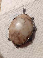 Grote hanger met jaspissteen en zilveren rand, Sieraden, Tassen en Uiterlijk, Kettinghangers, Ophalen of Verzenden