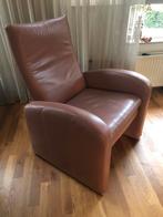 Leren fauteuil bijna gratis, Huis en Inrichting, Fauteuils, Ophalen, Strak, Minder dan 75 cm, Leer