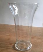 Antiek glazen vaas kristal - glas - 25 cm hoog, Ophalen of Verzenden