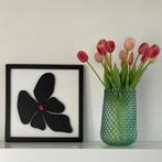 Schilderij met bloem van hout - Abstract - handmade., Minder dan 50 cm, Nieuw, Ophalen of Verzenden, Schilderij