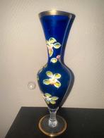 Blauw Murano vaasje met bloemen, Huis en Inrichting, Woonaccessoires | Vazen, Blauw, Ophalen of Verzenden, Minder dan 50 cm, Glas