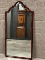 spiegel mahonie; fraaie vorm, Antiek en Kunst, Antiek | Spiegels, Overige vormen, Minder dan 100 cm, Minder dan 50 cm, Ophalen of Verzenden