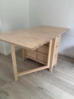 IKEA NORDEN Uitschuiftafel + 4 Stoelen, Ophalen, Eikenhout, 50 tot 100 cm, Zo goed als nieuw