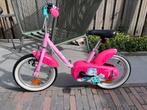 Btwin roze fiets 14 inch (3-5 jaar) Unicorn incl zijwieltjes, Btwin Decathlon, Minder dan 16 inch, Gebruikt, Zijwieltjes