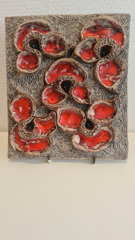 Vintage keramiek tegel Jan van Erp Fat Lava, Antiek en Kunst, Antiek | Keramiek en Aardewerk, Ophalen of Verzenden