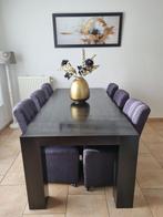 Goossens quint eiken eetkamertafel + 6 stoelen, Huis en Inrichting, Tafels | Eettafels, Gebruikt, Eikenhout, 200 cm of meer, Vijf personen of meer