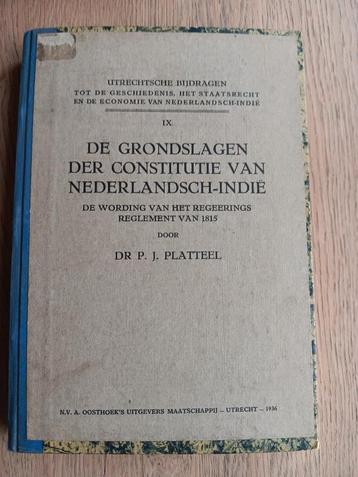 P Platteel - De Grondslagen der Constitutie van Nederl-Indië beschikbaar voor biedingen