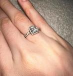 Pandora ring vierkant, Ophalen of Verzenden, Zo goed als nieuw, Dame, Zilver