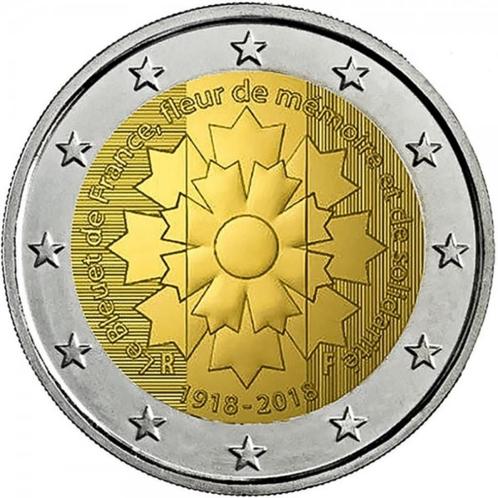 2 euro Frankrijk “Korenbloem van Frankrijk’’ UNC 2018, Postzegels en Munten, Munten | Europa | Euromunten, Losse munt, 2 euro