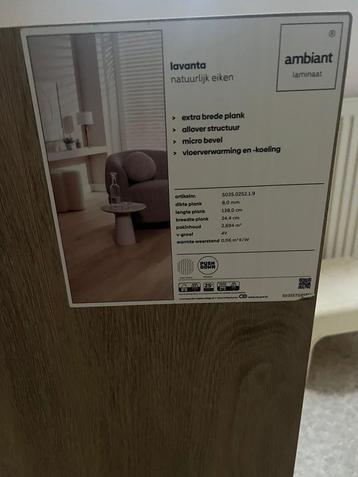 Laminaat *Ambiant Lavanta *Natuurlijk Eiken *37,8 m3 *Nieuw beschikbaar voor biedingen