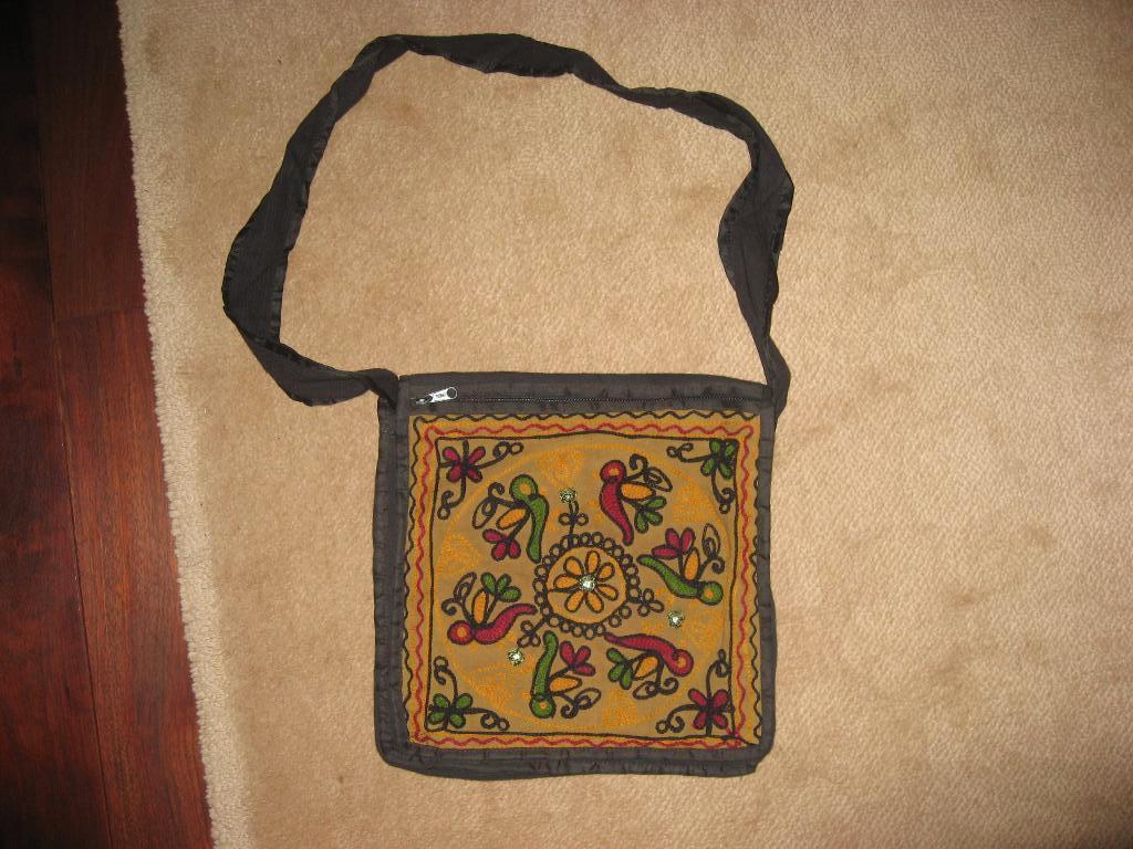 zwarte handgemaakte tas uit Nepal, Verzenden, Nieuw, Zwart, Schoudertasje