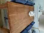 Eethoek Teakhouten Eettafel 6 persoons inkl stoelen, Ophalen, Teakhout, 50 tot 100 cm, Zo goed als nieuw
