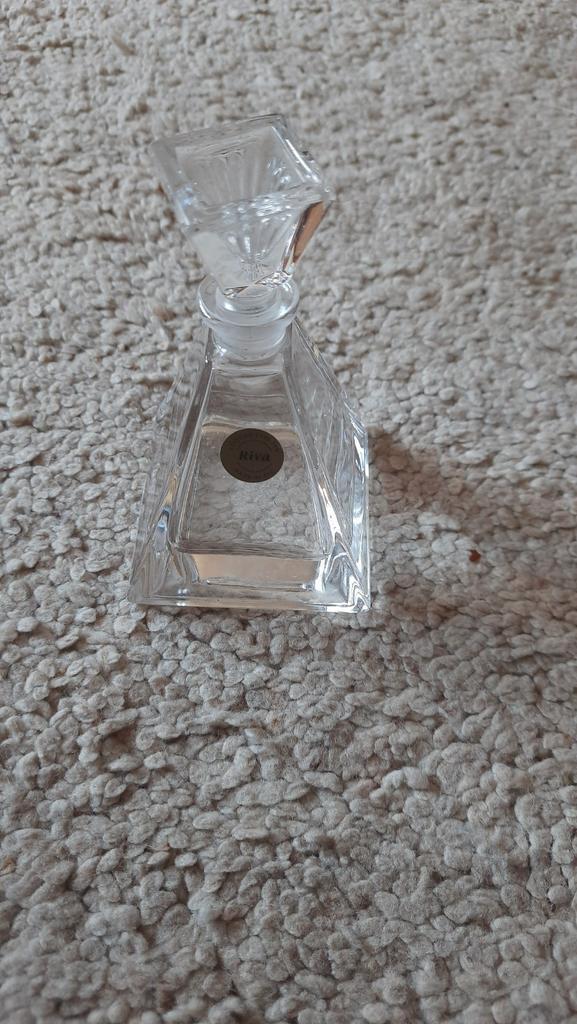 Kristallen Parfumflesje Riva - Tsjechisch Kristal, Antiek en Kunst, Antiek | Glas en Kristal, Ophalen of Verzenden