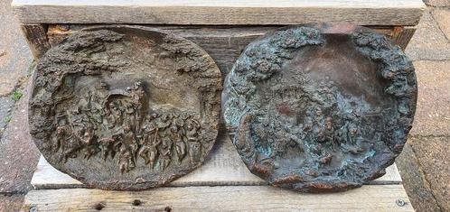 3D Victoriaanse Schilderijen van koper en tin, Museum items!, Antiek en Kunst, Curiosa en Brocante, Verzenden
