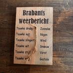 Brabants weerbericht bord 29x19cm, Ophalen of Verzenden, Nieuw