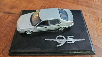Zeldzaam MiniChamps 1/43 Saab 9-5 Grijs Dealer Pack beschikbaar voor biedingen