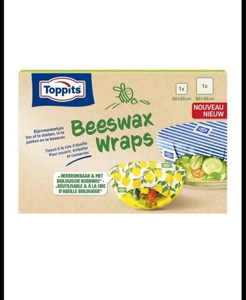 Bijenwas wraps nieuw 2 stuks  toppits beschikbaar voor biedingen
