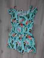 Korte onesie jumpsuit H&M turquoise tropische print 164 zgan, Kinderen en Baby's, Kinderkleding | Maat 164, Meisje, Ophalen of Verzenden