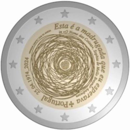 2 euro Portugal “50 jaar Revolutie 1974’’ BU 2024, Postzegels en Munten, Munten | Europa | Euromunten, Losse munt, 2 euro, Portugal