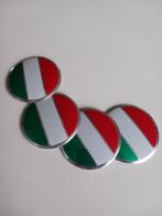 4X WIEL METAAL PLAK EMBLEEM ITALY ALFA FIAT DOORSNEE 56MM, Auto diversen, Wieldoppen, Ophalen of Verzenden, Nieuw
