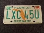 Kentekenplaat licenseplate Broward Florida USA, Verzamelen, Automerken, Motoren en Formule 1, Auto's, Gebruikt, Ophalen of Verzenden