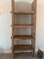 Landelijke boekenkast - oud hout, Huis en Inrichting, Ophalen, Zo goed als nieuw, 25 tot 50 cm, 200 cm of meer