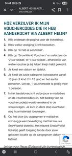 2 uur skiën bij Skiworld Nederland – codes te koop (€20 p.st, Eén persoon, Kortingsbon, Overige typen