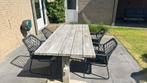 Tuintafel + 4 stoelen, Tuin en Terras, Tuinsets en Loungesets, Ophalen, Zo goed als nieuw