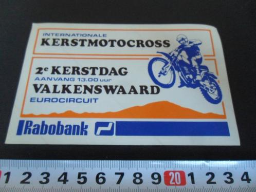 sticker Valkenswaard Kerstmotocross Eurocircuit RABOBANK, Verzamelen, Stickers, Zo goed als nieuw, Bedrijf of Vereniging, Ophalen