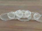 Vintage Glazen kristallen Onderzetters - 50er Jaren Stijl, Ophalen of Verzenden