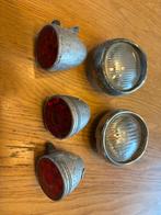 Vintage Fietsverlichting - Koplamp & Achterlicht Glas, Ophalen of Verzenden, Gebruikt, Dynamo, Verlichtingsset