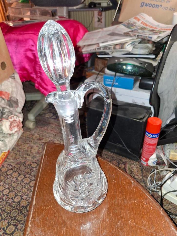 Kristallen Karaf met Stop, Antiek en Kunst, Antiek | Glas en Kristal, Ophalen of Verzenden