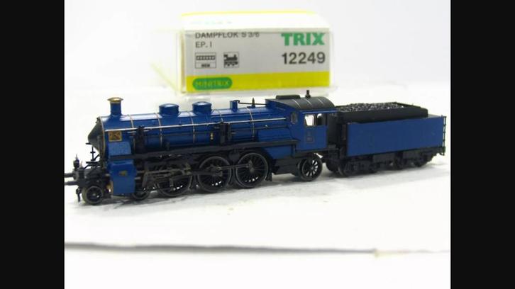 Minitrix 12249 Stoomlocomotief met tender S3/6 K.Bay.Sts.B, Hobby en Vrije tijd, Modeltreinen | N-Spoor, Zo goed als nieuw, Locomotief