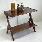 Vintage mid-century van Teeffelen sidetable audiomeubel hout, Gebruikt, Onbekend, Onbekend, Onbekend