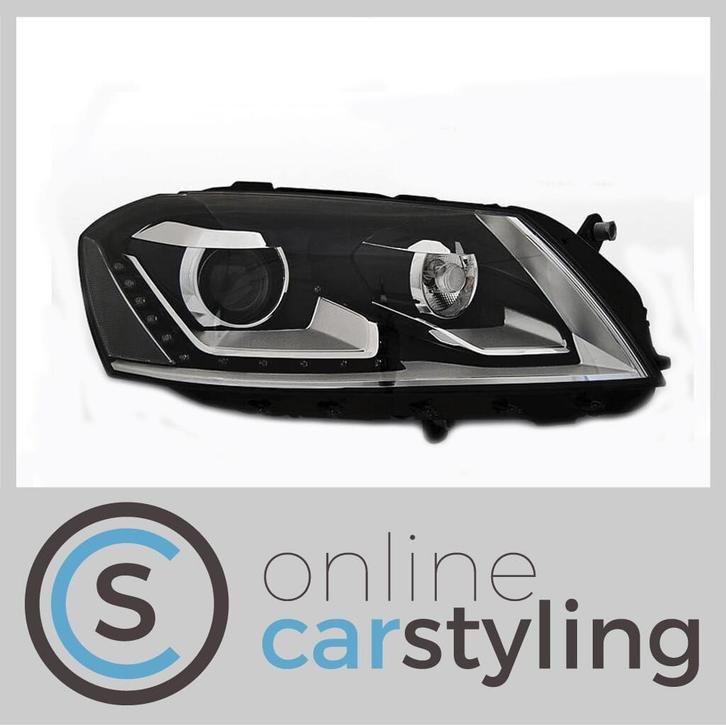 Koplampen VW Passat B7 Xenon Look LED DRL Zwart, Auto-onderdelen, Verlichting, Volkswagen, Nieuw, Ophalen of Verzenden