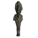 Bodemvondst oud Egyptische bronzen Osiris godenbeeldje, Verzenden, Brons