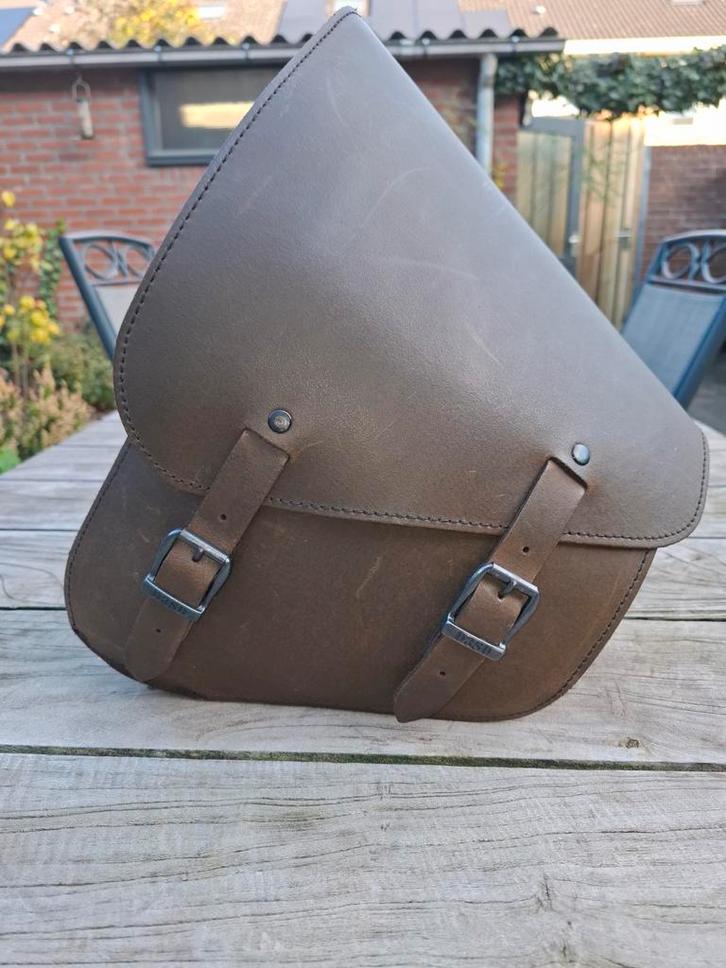 Leren Tas - Stoer en Praktisch!, Motoren, Accessoires | Koffers en Tassen, Gebruikt, Ophalen