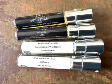 Spray Eau de Parfum 4x Parfumado Niche geuren glazen flesjes beschikbaar voor biedingen